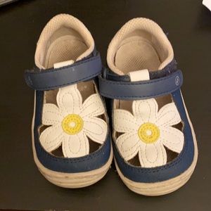 Stride Rite SR Daisy Blue Leather Baby / Toddler Girls' Shoes